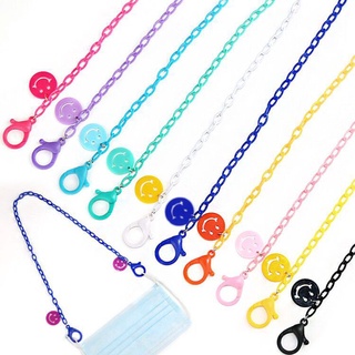 Color Mask Lanyard Glasses Chain Cartoon Smiling Face Children's Mask Chain Anti Loss Neck Glasses Chain