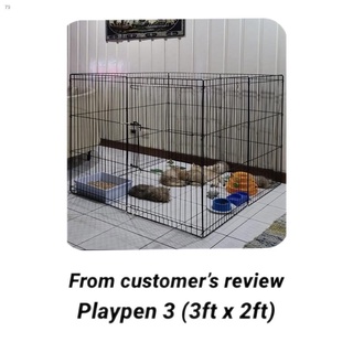 durableBest Sellers❃✲ↂPlaypen #3 for Pets , Dog or Cat Cage (8 Panel 3x2 ft Black)