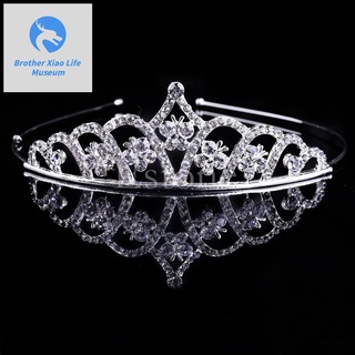 Crystal Wedding Prom Crown Rhinestone Hair Jewelry Headband Bridal Veil Tiara