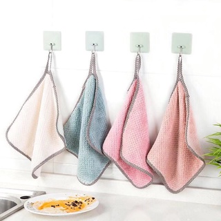 5pcs Super absorbent cleaning cloth Kitchen double layer hand Towel kitchen towel