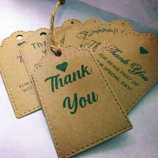 10pcs Kraft paper gift tags, wedding and thank you tags