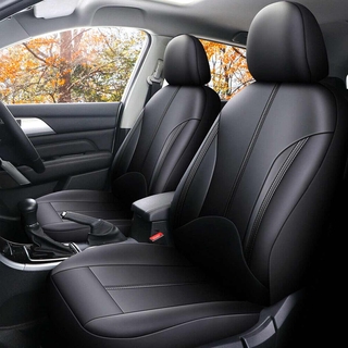 9PCS Automobile Car Seat Cover Protector PU Leather Front Rear Full Set Waterproof Universial
