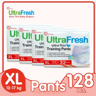 Ultrafresh Ultra Thin and Dry Training Pants Extra Large(XL)128pcs (32pcs x 4packs) Pull Up Diapers