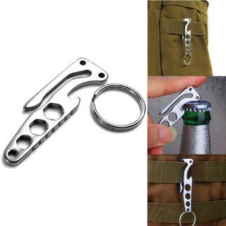 EDC Multi Tool Keychain Pocket Clip Multifunctional Quickdraw CarabinerHook Camp Hike Mountain Climb Outdoor Hanging Suspension