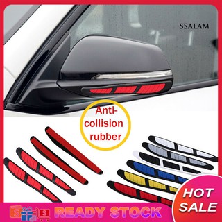 【Ready Stock】4Pcs Car Door Edges Rearview Mirror Guard Strip Protector Anti-collision Sticker