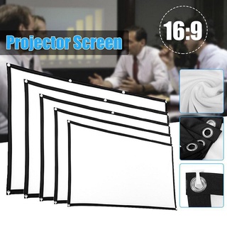 16:9 Portable Foldable Projector Screen Wall Mounted Home Cinema Theater 3D HD Projection Screen Ca0