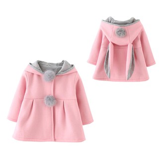 Outerwear baby girls autumn winter rabbit coat children jacket JftI (1)