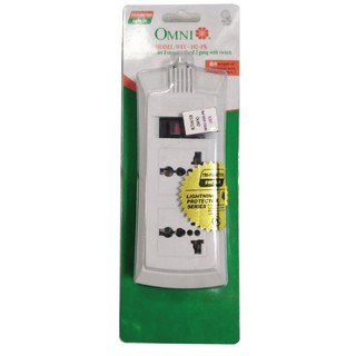 Omni Extension WEU-102-PK Universal Outlet Extension Cord 2 gang with switch 6ft length