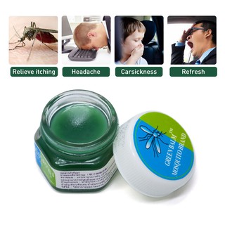Green Balm Mosquito Brand Thai Herbal Mosquito Insect Bites Relief Pain