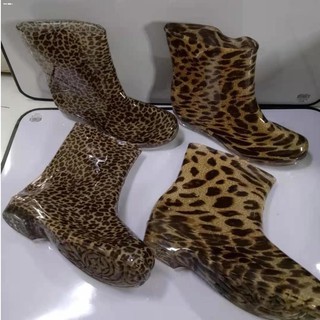 rain shoe№๑☫Weather protection Shoes RAINY BOOTS for Women Bota Animal Leopard Printed 36-40 #