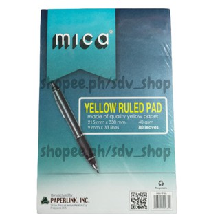 10 PADS MICA YELLOW RULED PAD / SOLD PER REAM ONLY /1 REAM = 10 PADS