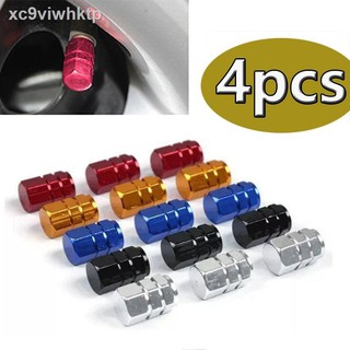 ™❁Aluminum 4pcs Alloy Car Wheel Tire Valve Caps Tyre Rim Stem Covers Airdust Waterproof for Automobi