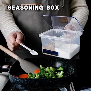 Seasoning Box Kitchen Seasoning Jar Set Seasoning Pot Condiment Storage with Spoon