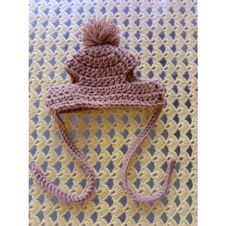 Crochet dog hat for small dog