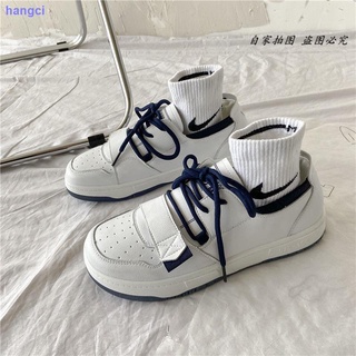 Hong Kong style canvas white shoes female spring and autumn 2021 new Korean version of ulzzang wild board shoes street ins tide