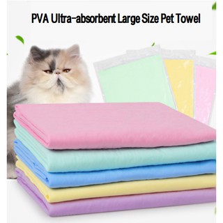 Large Size PVA Highly asorbent and fast drying pet towel for cat and dog (1)