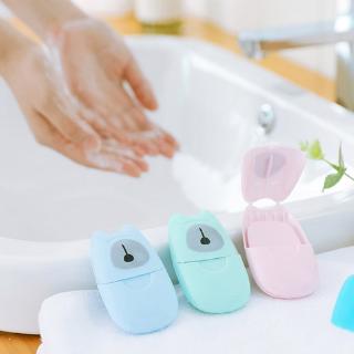 Disposable Boxed Soap Paper 50pcs Travel Portable Hand Washing Box Scented Slice Sheets Mini