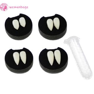 ✿WB✿ 1set Halloween Resin Dentures Scary Vampire Zombie Fake Teeth for Festival Ball Playing Prank (3)