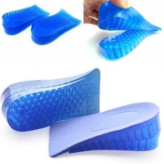 1pair Silicone Increase Height Shoe Insoles Heel Insert Pad Taller Lift Up 3-5cm