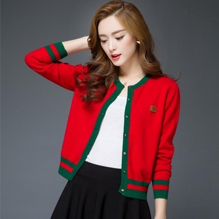 ●XRUI● Fashion Knit Cardigan Long Sleeve Loose Korean Jacket