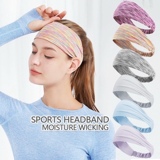 Men Women Sports Headband Elastic Headscarf Outdoor Running Fitness Yoga Sweat-absorbent Headband (1)