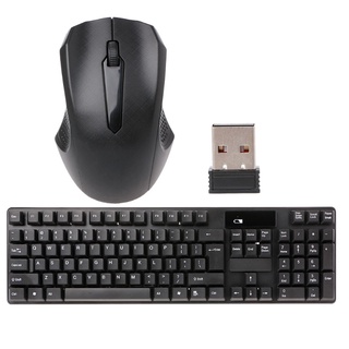 2.4GHz Wireless Keyboard Optical Mouse Combo Kit For Laptop Desktop Computer