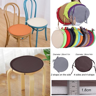 【Stock】 Round Chair Seat Pads With Cord Sofa Office Decoration Solid Seat Cushion