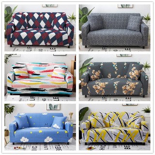 [READY STOCK ]L Shape Slipcover 1/2/3/4 Seater Sofa Cover Removable Normal Shape/Stretch Universal Couch Cover Room Decor