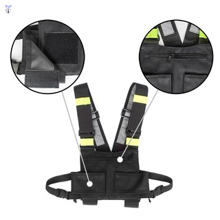 YI Radio Harness Chest Rig Bag Pocket Pack Holster Vest for 2 Way Radio Walkie Talkie @PH