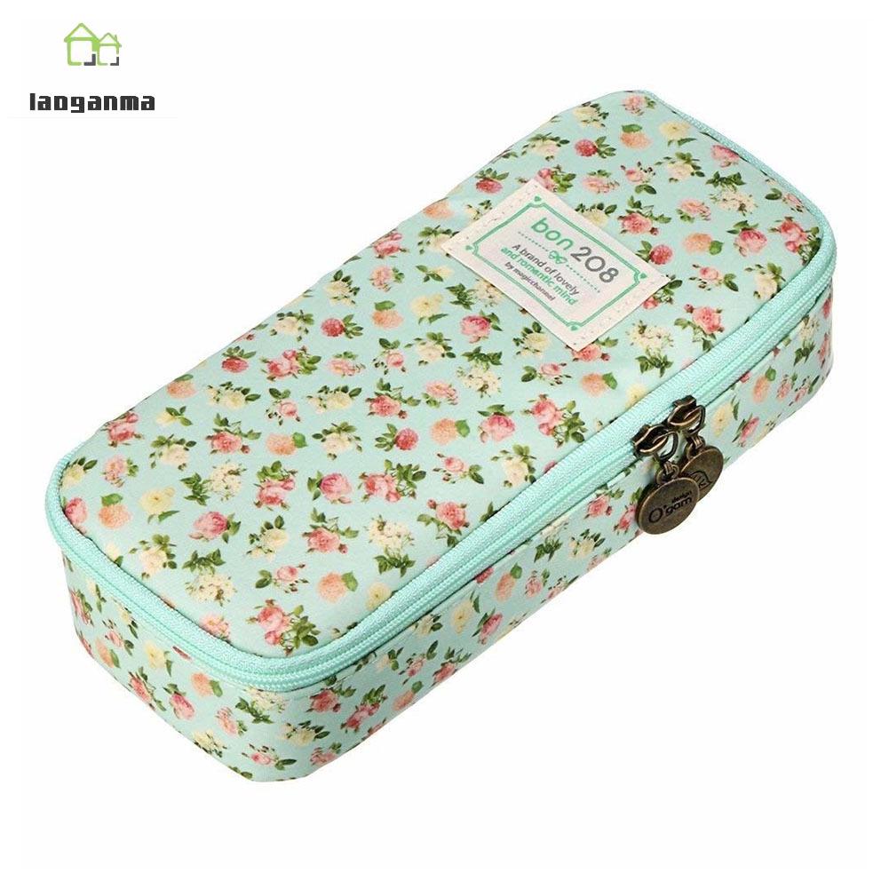 Cute Pencil Case Large Capacity Floral Pencil Stationery Or