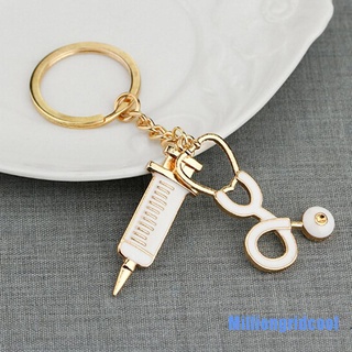 [Milliongridcool] 1Pcs needle medical box charm keychain key ring doctor nurse keyring key chain
