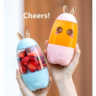 Portable juicer❂4 blades Portable Juicer small household mini electric fruit Blender Kids girlfrien