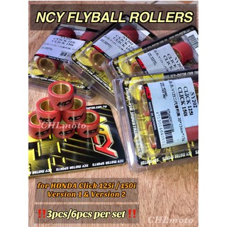 NCY Flyball Rollers for Honda Click 125i / 150i v1 & Click 125i / 150i v2 (Game Changer)
