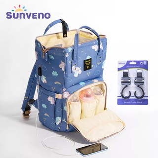 Sunveno Mummy Maternity Diaper Nappy Bag Organize Large Capacity Baby Bag Backpack Nursing Bag for M
