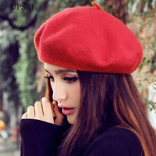 Lowest Price Classic Wool Felt French Beret Hat Beanie (1)