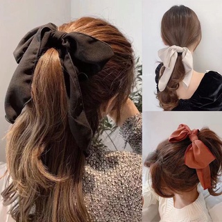 Korean Chiffon bow hair rope sweet women streamer large Bow hair tie hair ring Accessories