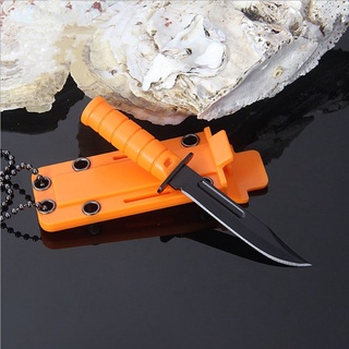 Portable Mini Necklace Blade Fruit Knife Camp Outdoor Hunt Survive Hike Edc Pocket Self Defense Box