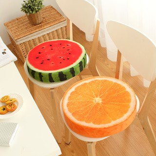 3D Fruits Decorative Cushions Sofa Round Nap Seat Cushion