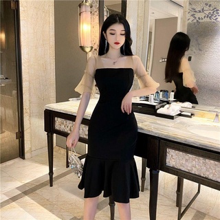 Plus Size Evening Dress 2021 New Hepburn Style Little Dress Daily Style French Banquet Temperament Fishtail Dress