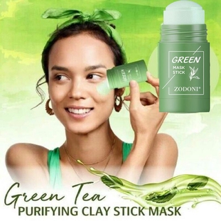 Ready Stock Green Tea Purifying Clay Stick Mask Oil Control Anti-Acne Remove Blackheads Delicate Pore Moisturizing Soild Face Mask 40g