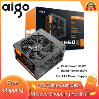 Aigo Gp650 Power Supply 650W 80Plus Bronze Pc Power E-Sports Max 850W Power Supplies for Computer 12V Atx 12Cm Fan Power Supply