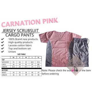 ✵SCRUB SUIT JERSEY WITH CARGO PANTS ( LACOSTE COTTON )♦