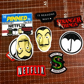 Netflix Series Sticker Set ( Money Heist Riverdale Umbrella Academy )