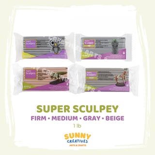 SUPER SCULPEY Firm / Medium / Original Beige 1lb. | Professional Quality Oven-Bake Clay