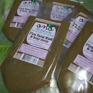 Ono All Natural D'tox Facial Mask & Body Scrub (Mud pack)
