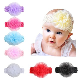 BOBORA Baby Headband Lace Girls Children Elastic Headdress
