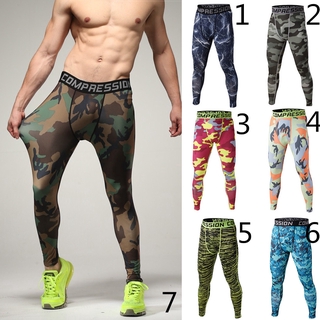 Men's Quick-drying pants Camouflage Fitness Running Leggings