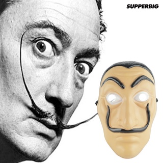 SUP Realistic Salvador Dali Scary Face Mask Halloween Party Costume Cosplay Props
