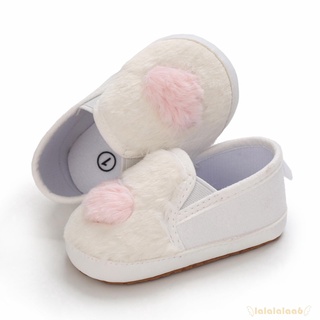 LAA6-Infant Baby First Walking Non-Slip Soft Sole Heart Pattern Plush Crib Shoes (7)
