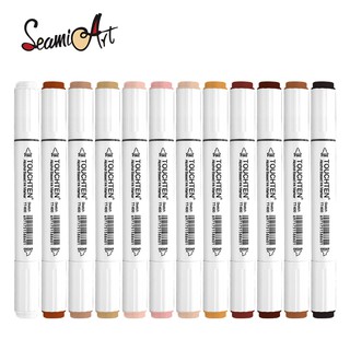 SeamiArt Touchten 12 24 Colors Skin Tone Dual Tips Marker Pen